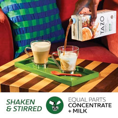 TAZO Organic Chai Latte concentrate over ice creates a refreshing iced chai.