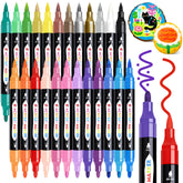 TBC The Best Crafts 24 color dual tip markers for bold details and fills