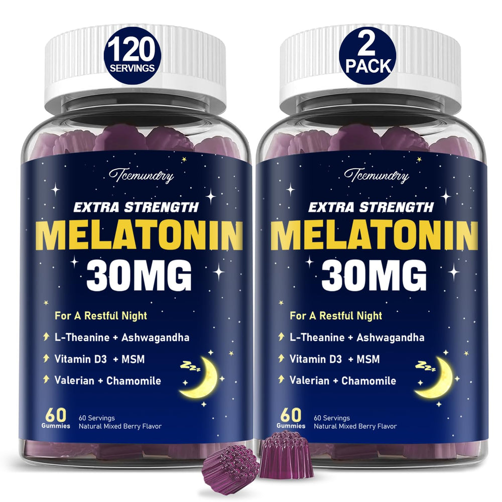 Tcemundry Melatonin Gummies bottle on nightstand supports peaceful nights.