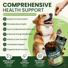 Tciika dog vitamins with probiotics for gut health and steady energy.