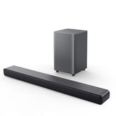 TCL S55H sound bar under TV delivering immersive room-filling audio.