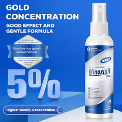 TEADZ Minoxidil spray demonstrates easy morning and evening application.