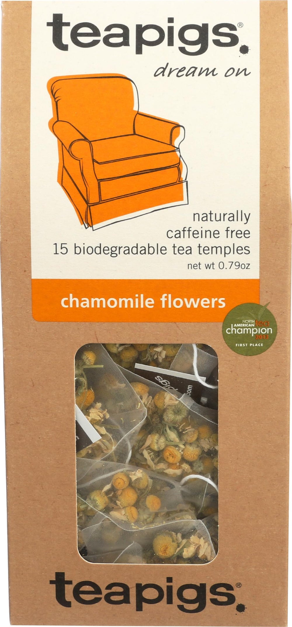 teapigs Chamomile Flowers Tea cup steep for a calming, caffeine-free moment