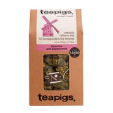 teapigs liquorice peppermint tea bags pack shot highlighting the soothing, naturally sweet blend