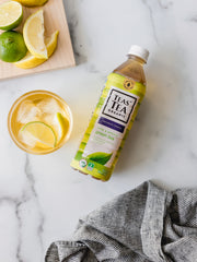 Teas' Tea Unsweetened Pure Green Tea label highlighting organic ingredients