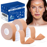 TEAWOO Anti Wrinkle Face Tape applied on the forehead for smoother lines