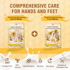 TEAWOO foot mask worn with socks to soften rough heels.