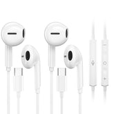 TECHAIRLINE 2-pack USB-C headphones with compact design for everyday listening.