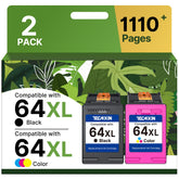 TECKKIN 64XL black and color pack box—ready to install for crisp text.