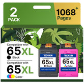 TECKKIN 65XL black ink cartridge for crisp text and reliable prints