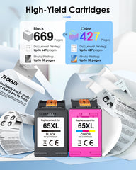 TECKKIN 65XL dual-pack packaging shown for easy replacement
