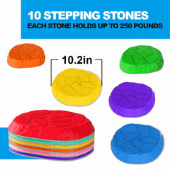 TECKMICO stepping stones textured surface enhances tactile feedback during activities.