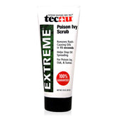 Tecnu Extreme bottle label shows oil removal benefit for rash prevention