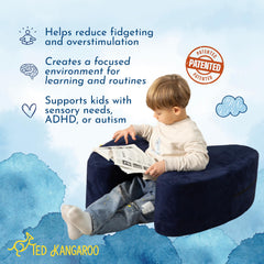 TED KANGAROO Sensory Soft Squeeze Seat portable classroom seating for focus and calming breaks.