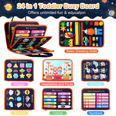Teefrye Busy Board button tray enhances hand-eye coordination with tactile practice