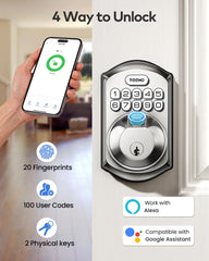 TEEHO TE012W backup keys included for offline access to the lock.