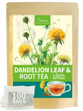 TeeLux dandelion leaf tea bags packshot for a caffeine-free cup