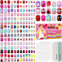Teenitor 360 pcs kids press on nails set for versatile daily looks