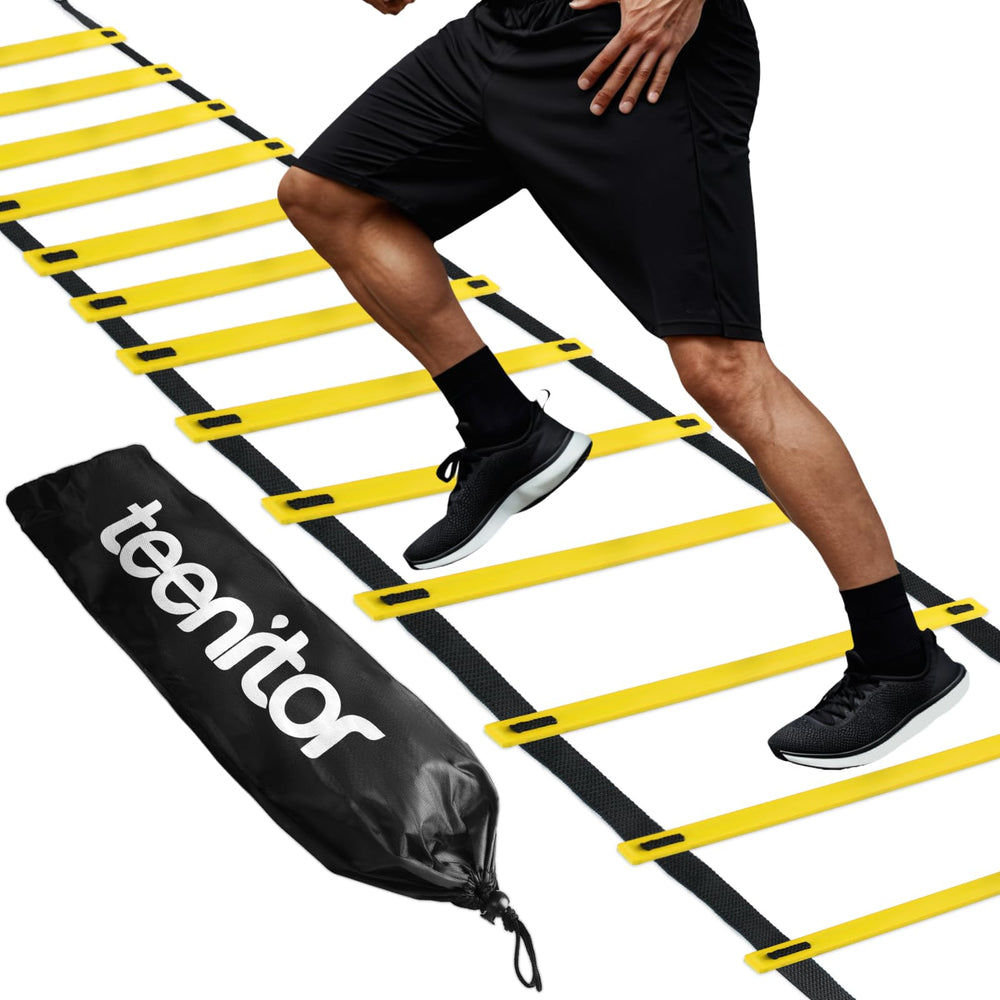 Teenitor agility ladder setup with durable rungs for precise footwork during drills.
