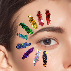 Teenitor body glitter gel on skin delivers a long-lasting shimmering effect.
