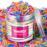 Teenitor color elastic hair bands bulk pack for quick, vibrant hairstyles.