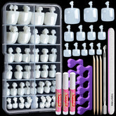 Teenitor toe nail press-ons natural finish 120pcs for versatile DIY pedicures