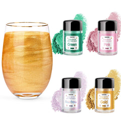 TEENTHY edible glitter gold bottle pour adds sparkling color to drinks and desserts.