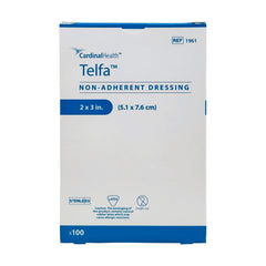 Telfa sterile dressing pad, individually wrapped for clean use.