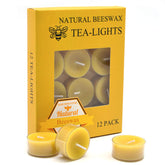 TELOSMA natural yellow beeswax tealight box for organized storage and easy gifting