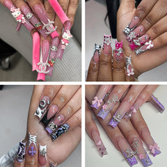 TemBelle cross star kitty nail gems for elegant, eye-catching manicure accents.