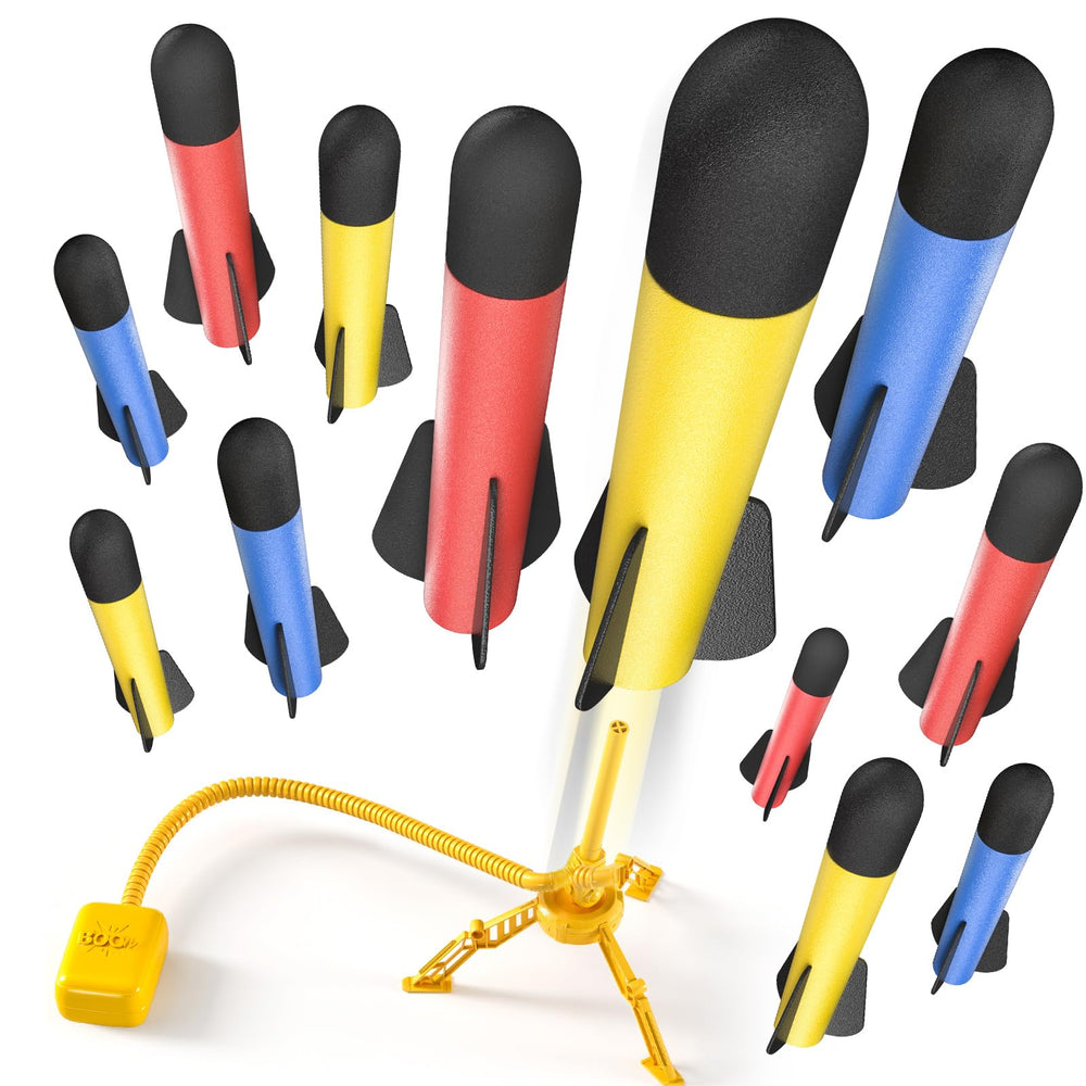 TEMI Rocket Launcher for Kids in action, safe outdoor play.