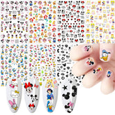 Temote cartoon nail stickers with vivid 3D designs for easy at-home application.