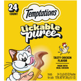 Temptations Creamy Puree squeezable tube with chicken for bonding moments.