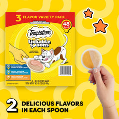 Temptations Lickable Spoons encourage hand feeding and bonding with your cat.