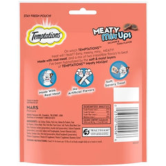 Temptations Meaty MixUps soft treat closeup shows plush texture cats love.