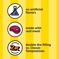 Temptations Tender Fills visible center highlighting creamy filling for cats