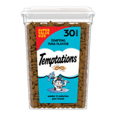 Temptations tuna-flavor cat treats with crunchy outside and soft inside for daily rewards.