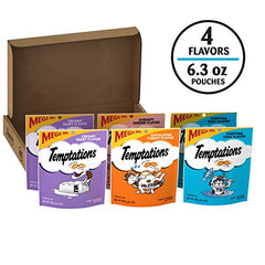 Temptations variation pack pouches open demonstrates convenient resealable packaging for daily rewards.