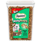 Temptations Wacky Blasts Nautical Nip bag close-up shows enticing crunch cats love.