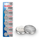 Tenergy CR2032 5-pack powering remotes and watches reliably.