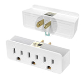 TENINYU grounded adapter: 3-prong to 2-prong conversion for powering three devices safely.