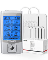 TENKER TENS Unit front view, compact EMS device for everyday use.