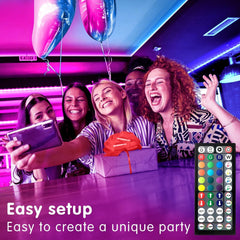 Tenmiro LED lights remote control enables quick mood changes.