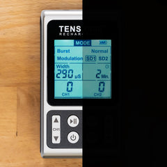 TENS 7000 Rechargeable Elite battery charging setup ensuring uninterrupted sessions