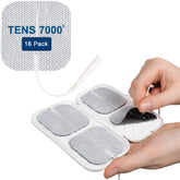 TENS 7000 replacement pads 16-pack with carrying case for easy organization and reuse.