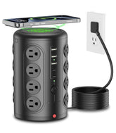 TenTrend power strip tower with 16 outlets for organized home charging.