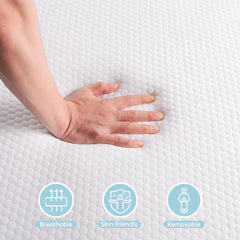 TeQsli breathable mesh fabric and memory foam promote airflow for naps