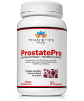 Teraputics ProstatePro bottle front view for prostate support.