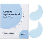 TEREZ & HONOR caffeine eye patches in pack closeup for on-the-go brightness