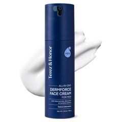 TEREZ & HONOR DermForce 6-in-1 cream tube for daily hydration and routine simplification.
